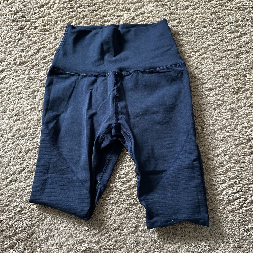 High-Waisted Navy Blue Leggings